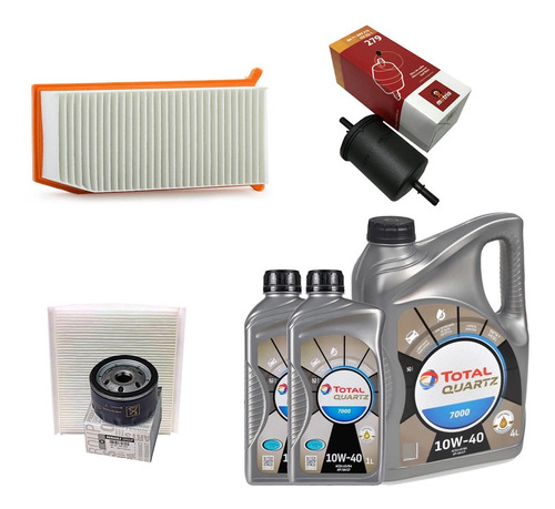 Kit Filtros 6l Aceite 10w40 Renault Captur 2.0 16v F4r