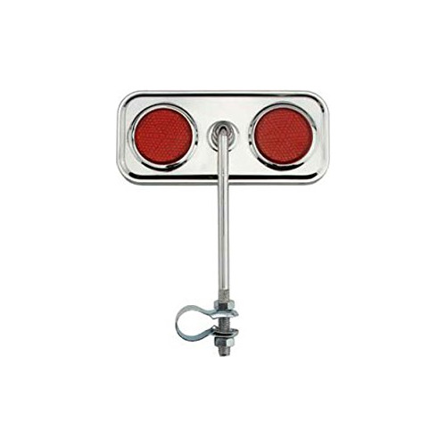 Alta Espejo Rectangular Para Bicicleta Cromo Reflector Vario