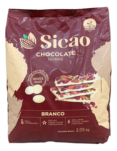 Chocolate Nobre Sicao Branco Gotas 2,05k Sicao