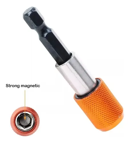 Set Porta Brocas Y Puntas Hex Magnetico Liberacion Rapida