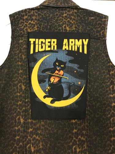 Parche Espaldera Tiger Army Violin Cat 34x26 Grsbp006 Sublim