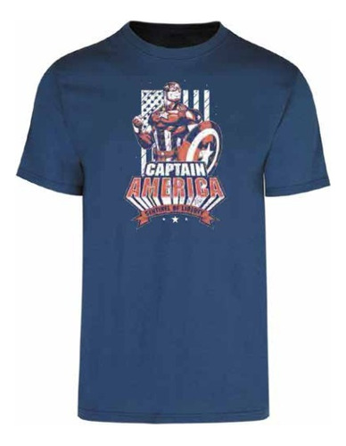 Camiseta Remera A La Base Marvel Capitán América Ub