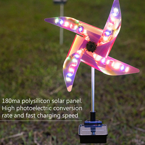 Luces De Molino De Viento Alimentadas Con Energía Solar: 2 P