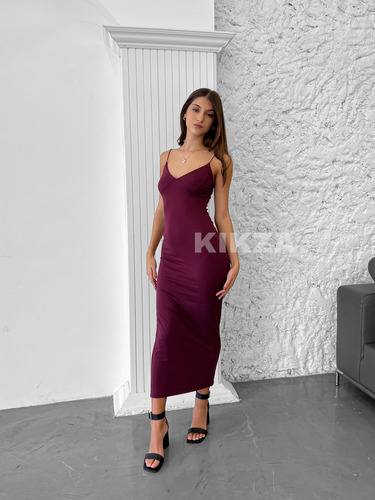 Vestido Largo Modal Bretel Elástico Casual Elastizado
