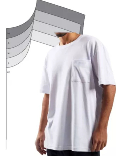 5 Moldes Profissionais Camiseta Oversized Masculina Pp Ao Gg