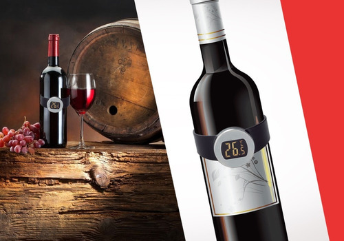 Termometro Digital Vino Brazalete Botella Sommelier C / Pila