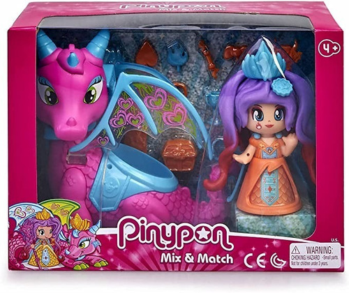 Muñeca Pinypon Reina De Dragones Con Su Dragon Y Accesorios