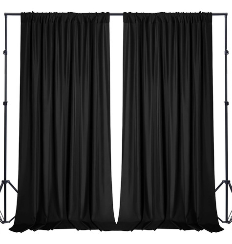 Cortinas Negras De Poliéster Para Fiestas De 3 X 3 M