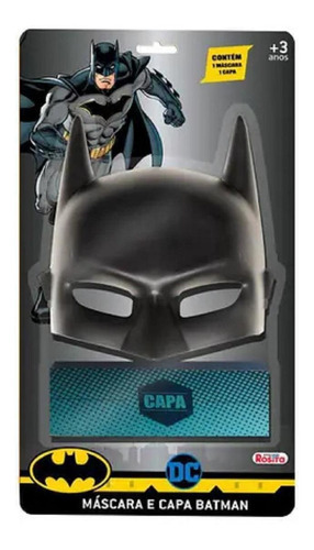 Fantasia Infantil Mascara E Capa Do Batman Aventura Dc Comic