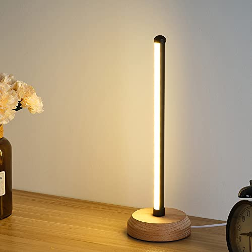 Lámpara De Mesa Led De Madera Moderna Lámpara De Noche Con 3
