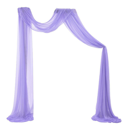 Boda Arco Drapeado Recepción Botín Sedoso 1x Púrpura