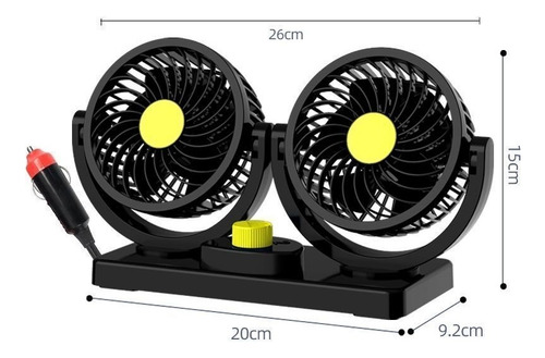 W Mini Ventilador Automotriz 24v Camión Doble Autobús Coche
