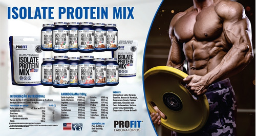 Isolate Protein Mix Refil 900g - Profit - Ganho De Massa Sabor Cappuccino