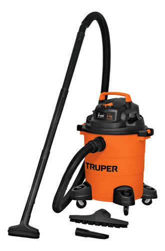 Aspiradora de sólidos y líquidos Truper ASP-06 23L  naranja y negra 120V 60Hz