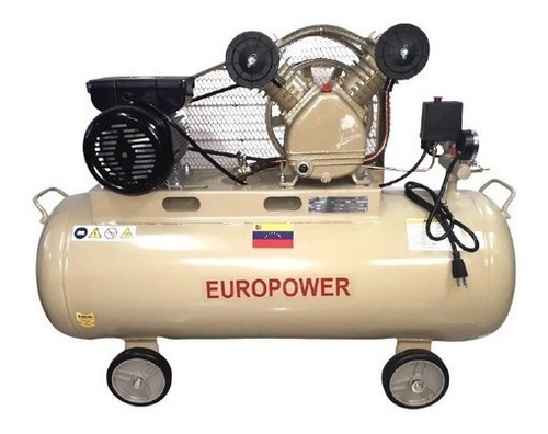 Compresor De Aire Europower 3 Hp, 220v. 2 Pistones 100 Lts.