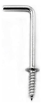 Ganchos De Tornillo En Forma L Y 7 Plata (50 Uds )