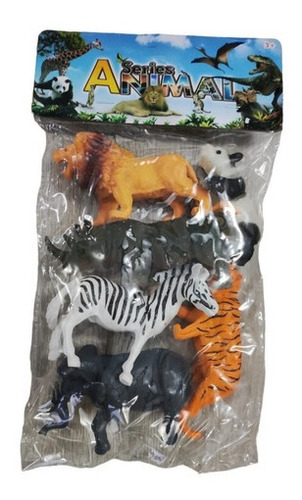 Kit Animales Muñecos Niños Plastico Rigido X6 Animales Selva