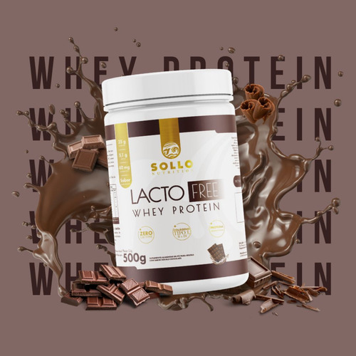 Whey Lactofree 500g - Zero Lactose / Adoçante Natural Sabor Chocolate