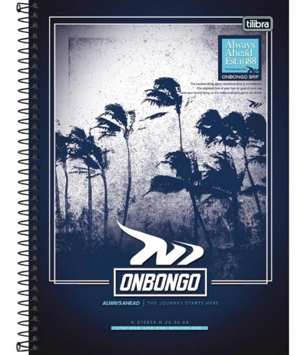 Caderno Espiral Onbongo 1 Materia 96 Folhas Tilibra