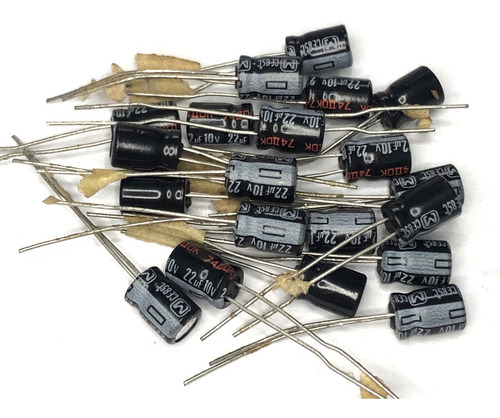 Capacitor Eletrolítico 22uf 10v - Pacote Com 20 Peças