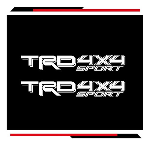 Franja Calcomania Sticker Toyota Tacoma Trd 4x4 Sport Blanco