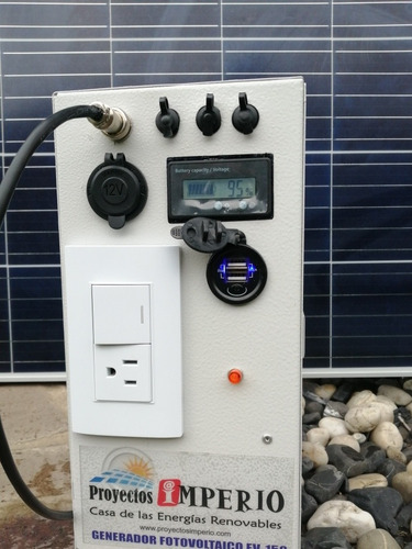 Imagen 3 de 10 de Planta Solar Fv40 Kit Básico Bombillos Led, Tomas Usb Y 110v