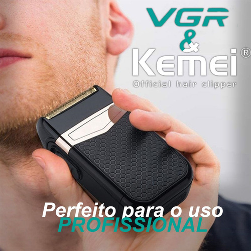Máquina Barbeador Fazer Barba Aparador Acabamento Sem Fio