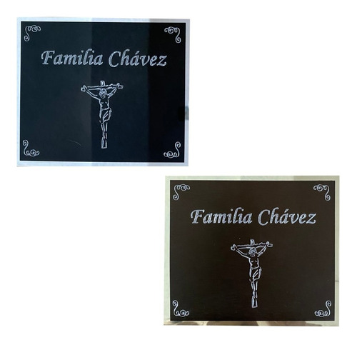 Placa Aluminio Grabada 15x15cm Urnas, Nicho, Puerta, Nombre 