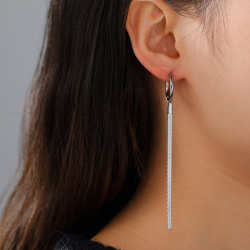 Imagen 4 de 10 de Set Collar Aretes Pulsera Tobillera Panza Vibora Acero Plata