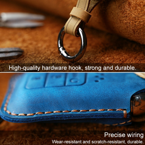 Funda Azul Para Llaves Honda, Versión Con Dos Llaves