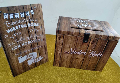 Imagen 8 de 10 de Urna Buzón Madera Boda 15 Años Cumples Personalizado Envio