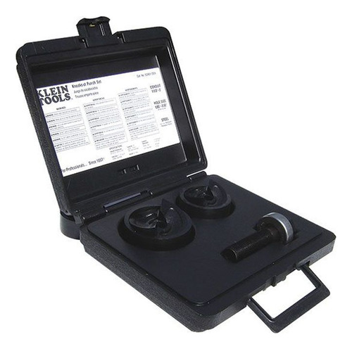 Juego De 2 Sacabocados Kt 1.50''2'' 53901sen Klein Tools Pro Color Negro