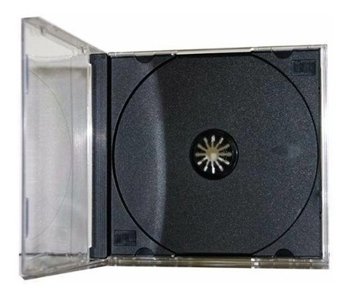 25 Case / Cajas De Cd Acrílico Transparente Fondo Negro