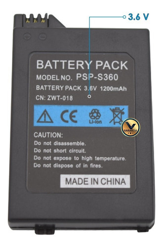 Imagen 2 de 7 de Batería Compatible Con Psp Slim Portable