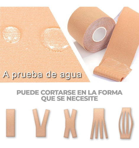 Imagen 4 de 7 de Cinta Kinesiologica Tape Kinesio Color Piel