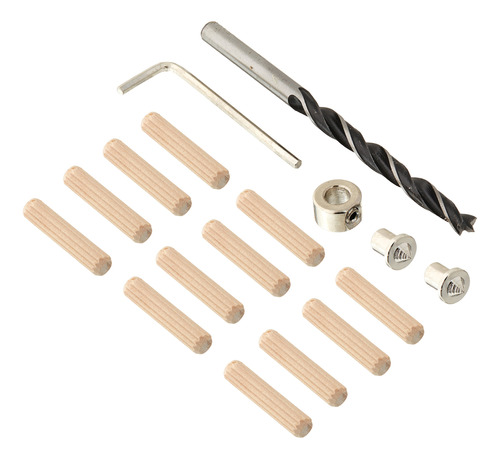 Kit Accesorio Clavija Madera Dura 1 4  17 Pieza Para Muebl