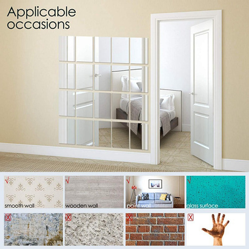 Azulejos De Espejo Para Pared Lámina De Espejo Acrílico Hoja