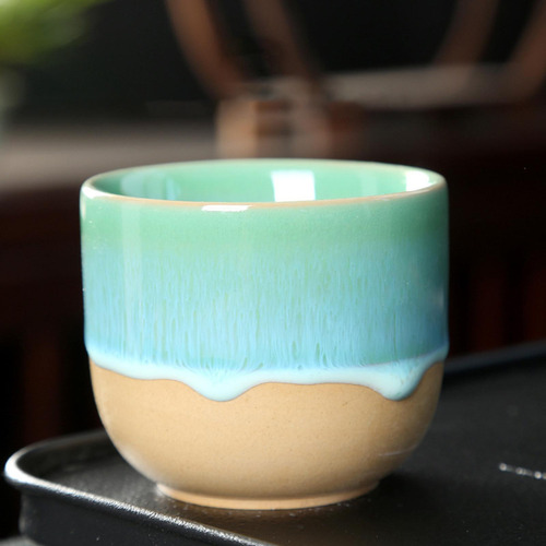 4 Tazas De Cerámica 150ml Taza De Espresso Con Patrón Azul
