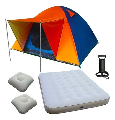 Combo Carpa Ultra Liviana + Colchón 2 Pzas + Inflador