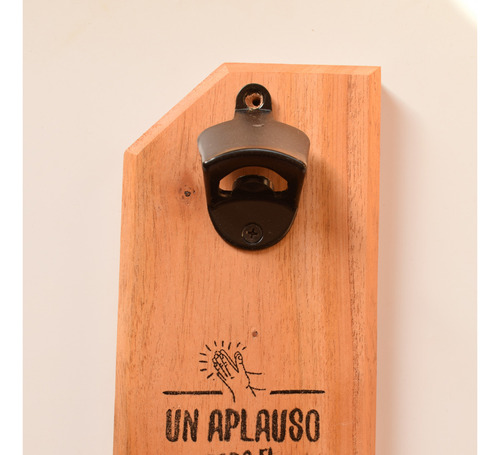 Destapador De Cerveza Imantado De Pared Imagen Personalizada Color Un Aplauso Para El Asador