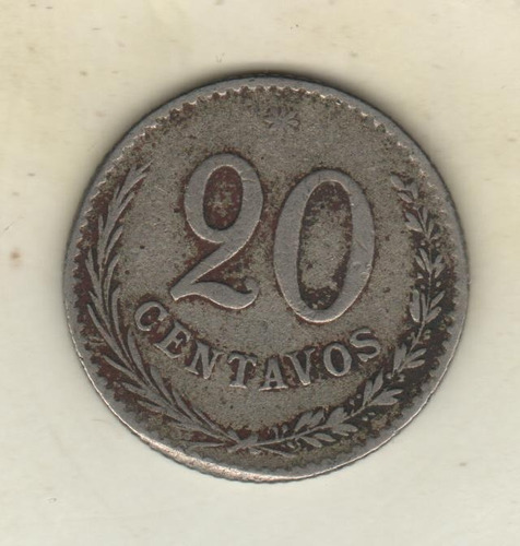Paraguay Moneda 20 Centavos Año 1903 - Km 8 - Vf.