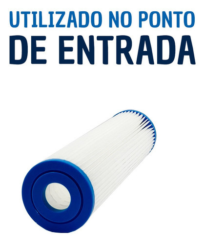 Filtro Água Caixa Dágua Cavalete + 2 Refil Plissado Lavável