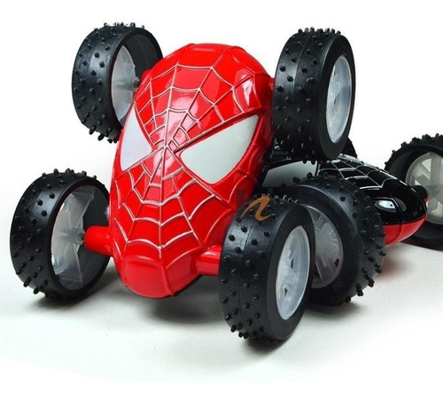 Auto A Fricción Spiderman Color Negro/rojo Personaje Hombre Araña