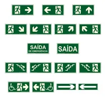 Comprar Kit 3 Placas Sinalização De Segurança Fotoluminescente Abnt