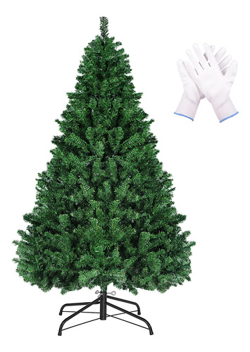 2.1m De Árbol De Navidad Artificial Verde Pino 1346 Ramas