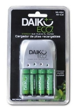 Cargador Pilas + 4 Pilas Aa 2300 M Daiku Original 