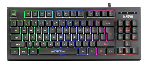 Teclado Gaming Español Marvo K607 Membrana Con Iluminacion 