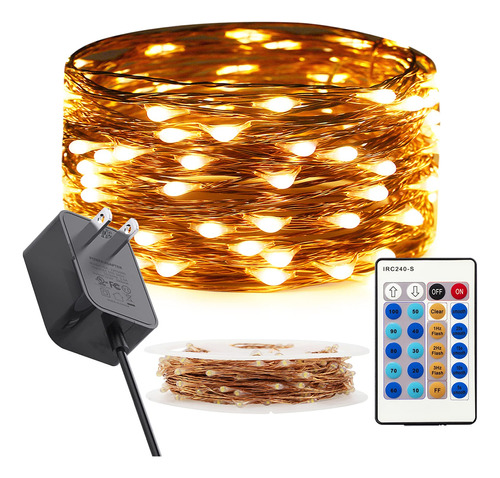 Ruichen Cadena De Luces Led De 33 Pies, 100 Cables De Cobre