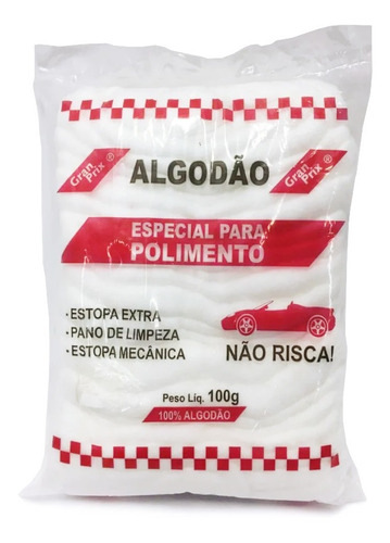 Estopa Algodão Polimento Automotivo Grand Prix 100g