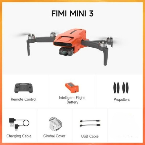 Drone Fimi Mini 3 2024 4k - Xiaomi Fmwrj04a3 Com 1 Bateria Laranja